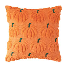 Housses de coussin d'Halloween avec citrouilles brodées, 45 x 45 cm