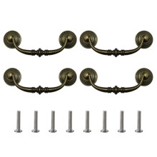 Poignées de biche en bronze style rétro, lot de 4