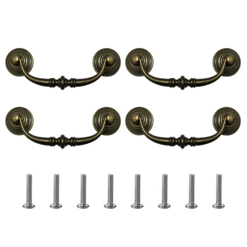 Poignées de biche en bronze style rétro, lot de 4