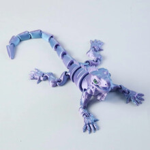 1PC PURPLE 9.5CM 3D Printed Gecko Simulation Fully Articulated Figurine with Articulated Joints