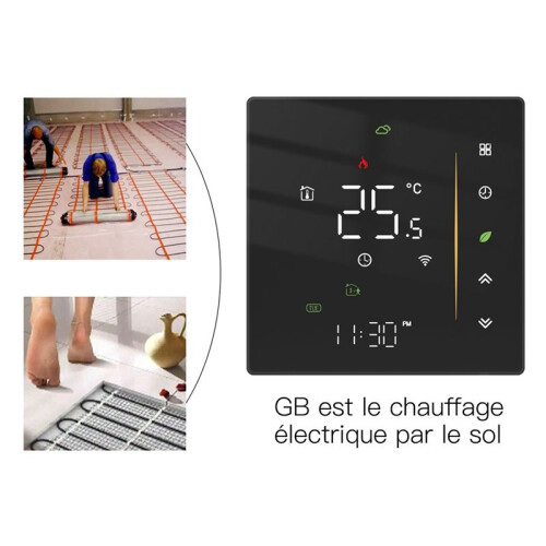 TUYA  Thermostat Programmable Home Heating Thermostat WiFi Water Floor Heating Thermostat Temperature Controller,B 2