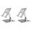 2Pcs Silver Adjustable Laptop Rack Foldable Cooling Computer Stand 3