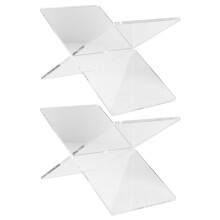 2St Multifunctionele X-Shape Boekhouder Acryl Transparant