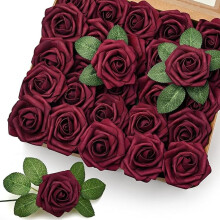 Roses artificielles, boîte de roses artificielles effet réaliste, roses en mousse, roses en mousse à faire soi-même pour bouquets de mariage et