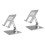 2Pcs Silver Adjustable Laptop Rack Foldable Cooling Computer Stand 5