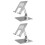 2Pcs Silver Adjustable Laptop Rack Foldable Cooling Computer Stand 6