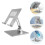 2Pcs Silver Adjustable Laptop Rack Foldable Cooling Computer Stand 9