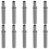 40Pcs Silver Plastic Slow Closing Trash Can Damper for Outdoor Use 1