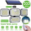 Solar bewegingssensorlamp voor buiten, 3000 lumen, 4 koppen 1
