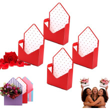 Romantische Valentinsbriefumschlagbox mit Blumen, Halter für Liebesbotschaften (4 Stück)
