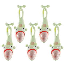 5 PCS Ceramic Ugly Frog Spoon Cute Stirring Spoon Tea Spoon Coffee Spoon