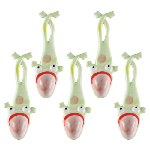 5 PCS Ceramic Ugly Frog Spoon Cute Stirring Spoon Tea Spoon Coffee Spoon