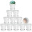 Conjunto de 12 vasos de barro branco com pires, 7,6 cm (3 polegadas). 1