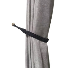 Rope Curtain Tiebacks, Cotton Hand-Woven Curtain Drapes Holdbacks Hand-Woven Decorative Tie Backs for Home Office Decor