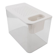Small Plastic Micro Fish Tank 31.6x18x22.5cm for Goldfish Betta Turtle