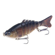 2PC Fishing Lures Jigs Crankbait 10cm 6 Segment Swimbait