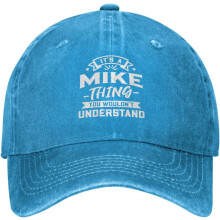 Gorra ajustable de mezclilla estilo "dad hat" – Unisex, mezcla de algodón