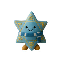 Adorable peluche en forme d'étoile avec écharpe, douce et moelleuse — idéale pour les enfants, les câlins, la décoration de chambre, les