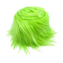 Shaggy Fabric - 150x5cm Green Trim Precut Fabric Strips Soft Plush Patches for Fuzzy Craft Christmas Tree Trim Beard