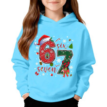 67 Christmas Graphic Hooded Sweatshirt Soft Pullover Fleece Jacket With Print For Boys And Girls Casual Playwear