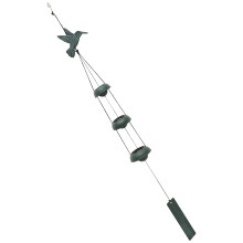 Carillon éolien japonais en fer vert pour extérieur (1 pièce)