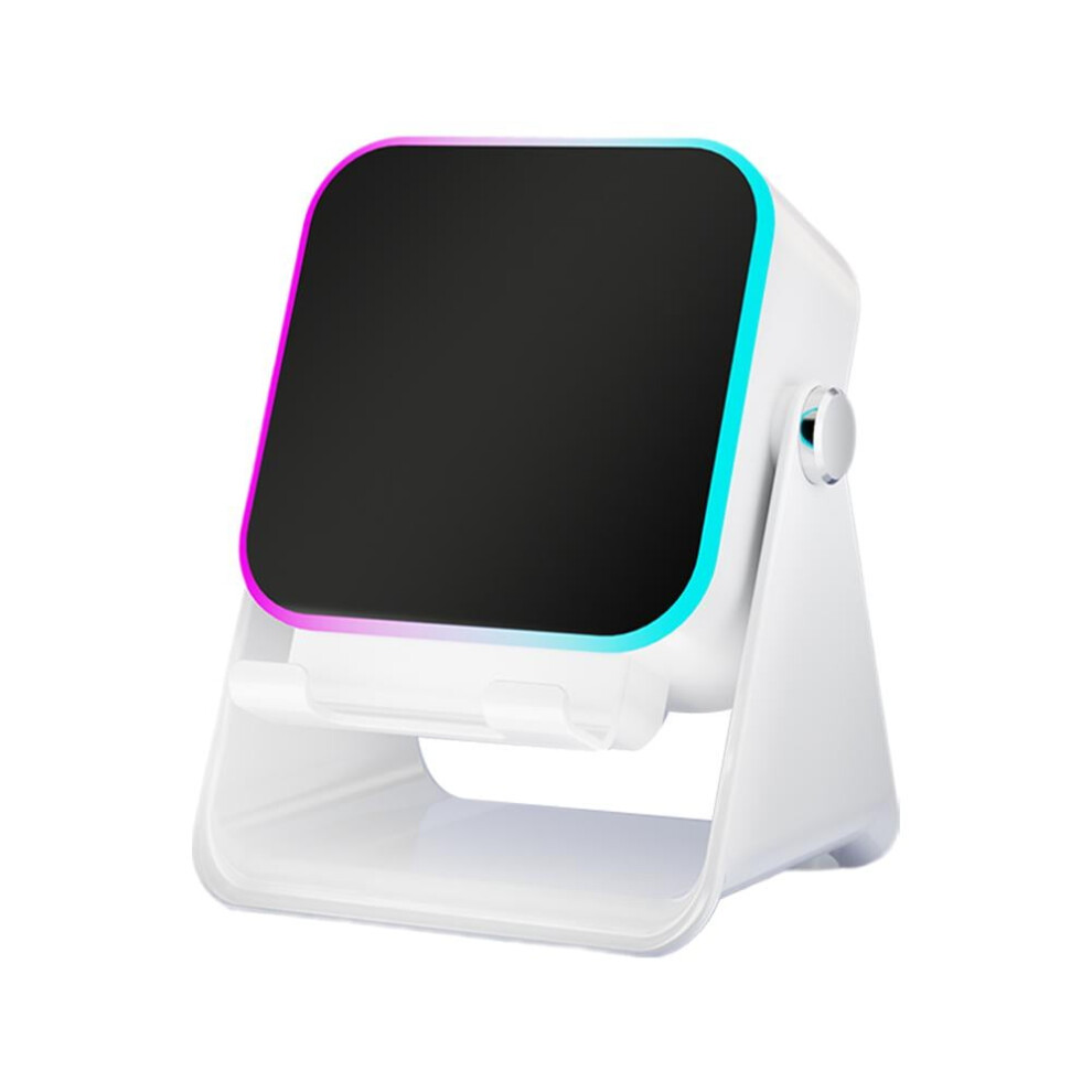 5-In-1 Wireless Induction Bluetooth Speaker With Adjustable Stand, Hd Sound, 360 Rotation, Rgb Lights, 5000Mah Â Compatible With Android Black/White 9340959189014