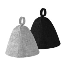 Pack of 2 Sauna Hat Set Felted Wool Comfortable Wear Hats Unisex Sauna Accessories Suitable for Men and Women Present