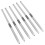 6Pcs Nail Liner Brushes Set Ultra Thin Silver 6