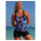 Μαγιό Tankini για γυναίκες με φλοράλ prints, μαγιό δύο τεμαχίων με σούρες, σορτσάκια και 3