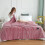 Raschel Blanket Double-Layer Striped Plush Warm Cozy 5