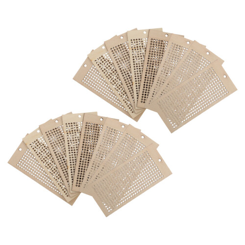 32Pièces Marque-Pages Bois Khaki À Broder Pour Loisirs Maison 2