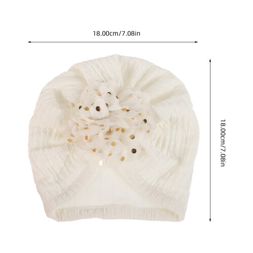 Beige Babys Tulband Hoedje Polyester Decor En Warmte 2