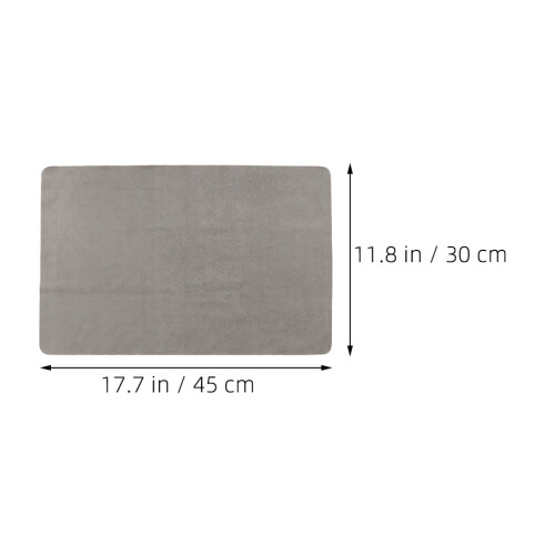 Grey Wrinkle-Resistant Cleaning Cloth for Piano Guitar Viola 1
