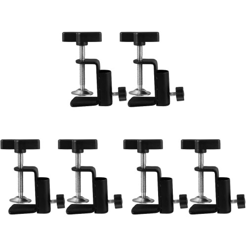 3 Pcs Metal Base Microphone Stand Table Mounting Clamp Holder Clip 2