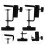 3 Pcs Metal Base Microphone Stand Table Mounting Clamp Holder Clip 10