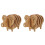 2Sets Bamboo Hot Dish Mats Khaki Insulated Pot Holders 4