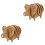 2Sets Bamboo Hot Dish Mats Khaki Insulated Pot Holders 5