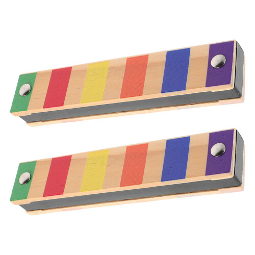 10Pièces Harmonica Jouet Bois Durable Multi Couleurs 16 Trous Enfants 1