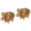 2Sets Bamboo Hot Dish Mats Khaki Insulated Pot Holders 6