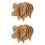 2Sets Bamboo Hot Dish Mats Khaki Insulated Pot Holders 7