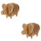 2Sets Bamboo Hot Dish Mats Khaki Insulated Pot Holders 8