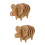 2Sets Bamboo Hot Dish Mats Khaki Insulated Pot Holders 9