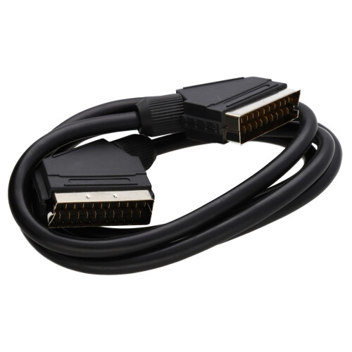 kenable Scart Cable 21 pins connected Black Lead  1m