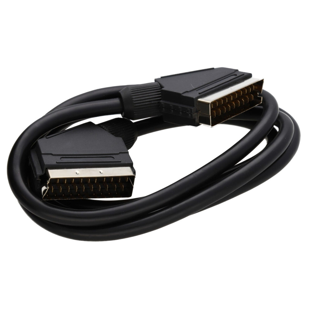 Kenable Scart Cable 21 Pins Connected Lead 1M Black
