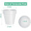Hvide terrakotta lerpotter med underkop 7,5 cm, 12-pak 2