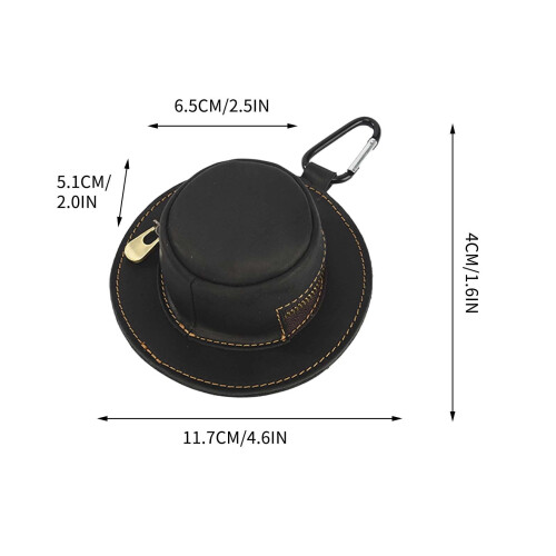 Monedero con forma de gorra de béisbol, mini cartera negra 1