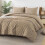 Taupe boho comforter set full bed 3-piece 3