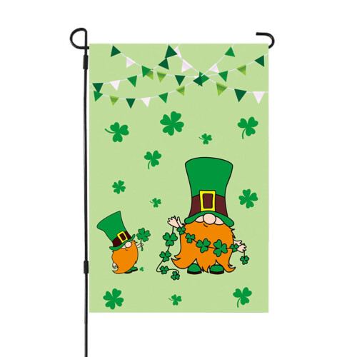 Gartenflagge mit Kleeblattmuster, doppelseitig, Polyester, 12 x 18 Zoll 1
