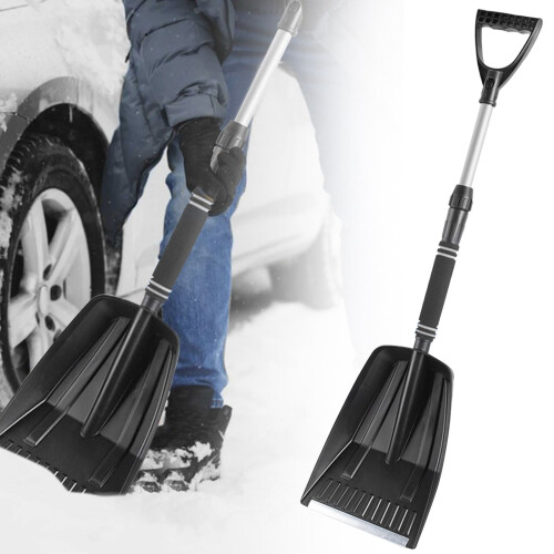 Extendable Snow Shovel Black 28x8.4 inch 1