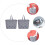 4Pcs Handheld Grey Plastic Storage Baskets for Toys and Sundries 8